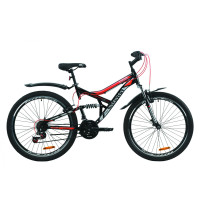Велосипед 26" Discovery CANYON 2020 (черно-красный с серым)