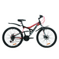 Велосипед 26" Discovery CANYON DD 2020 (черно-красный с серым)