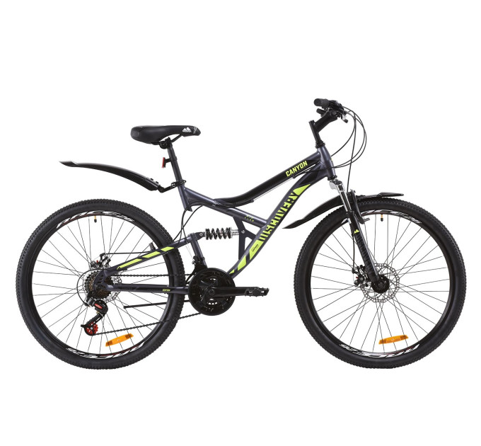 Велосипед 26" Discovery CANYON DD 2020 (сіро-жовтий)