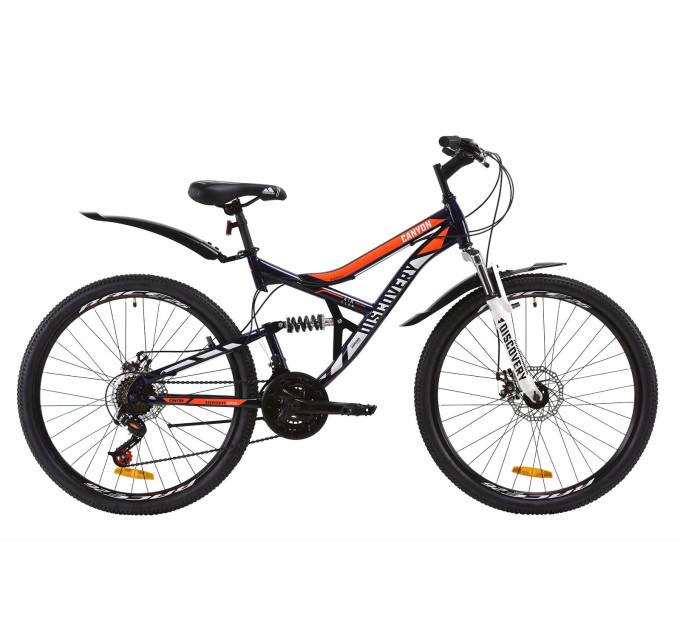 Велосипед 26" Discovery CANYON DD 2020 (сине-оранжевый )