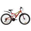 Велосипед 26" Discovery CANYON 2020 (красно-салатовый с черным)