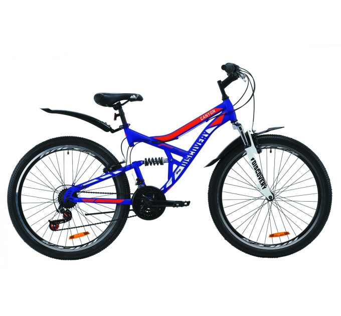 Велосипед 26" Discovery CANYON 2020 (сине-оранжевый )