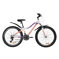 Велосипед 26" Discovery KELLY 2020 (бело-фиолетовый с оранжевым)