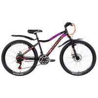 Велосипед 26" Discovery KELLY DD 2021 (черно-оранжево-фиолетовый)