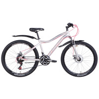 Велосипед 26" Discovery KELLY DD 2021 (серебристый с розовым)