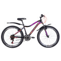 Велосипед 26" Discovery KELLY 2021 (черно-оранжево-фиолетовый)