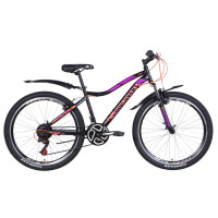 Велосипед 26" Discovery KELLY 2021 (черно-оранжево-фиолетовый)