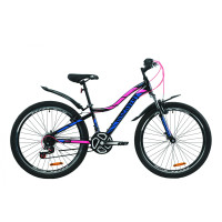 Велосипед 26" Discovery KELLY 2020 (черно-малиновый с голубым)