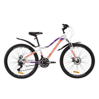 Велосипед 26" Discovery KELLY DD 2020 (бело-фиолетовый с оранжевым)