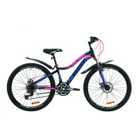 Велосипед 26" Discovery KELLY DD 2020 (черно-малиновый с голубым)
