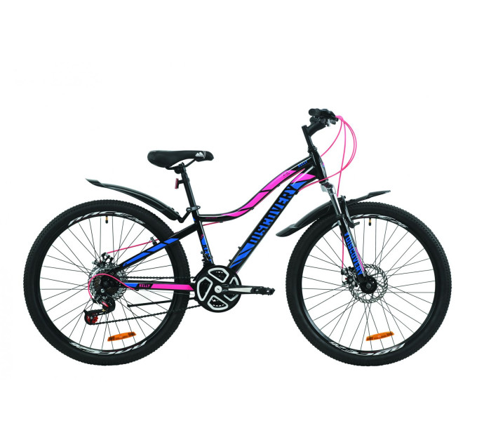 Велосипед 26" Discovery KELLY DD 2020 (черно-малиновый с голубым)