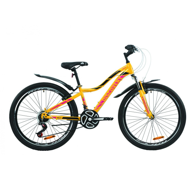 Велосипед 26" Discovery KELLY 2020 (жовто-бузковий з чорним)