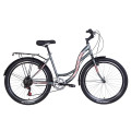 Велосипед 26" Discovery KIWI 2021 (антрацитовый с розовым)