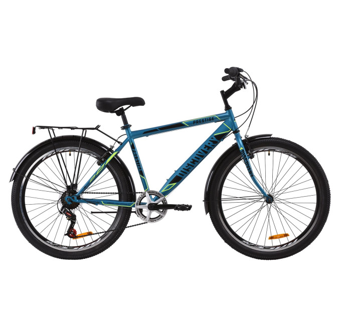 Велосипед 26" Discovery PRESTIGE MAN 2020 (малахитовый с желтым)