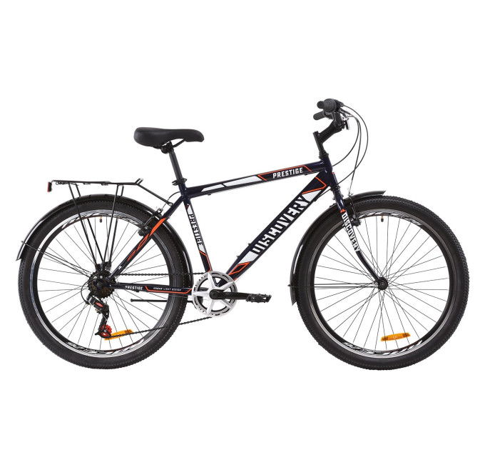 Велосипед 26" Discovery PRESTIGE MAN 2020 (синьо-білий з помаранчевим)