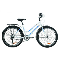 Велосипед 26" Discovery PRESTIGE WOMAN 2020 (бело-голубой)
