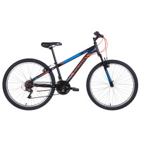 Велосипед 26" Discovery RIDER 2021 (черно-синий с красным)