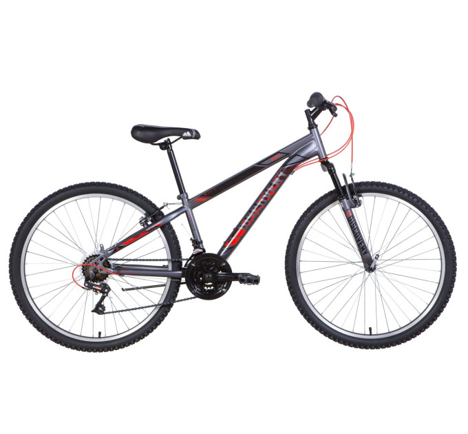 Велосипед 26" Discovery RIDER 2021 (графітово-чорний з червоним)