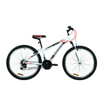 Велосипед 26" Discovery RIDER 2020 (бело-красный с серым)