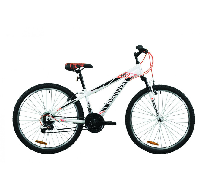Велосипед 26" Discovery RIDER 2020 (бело-красный с серым)