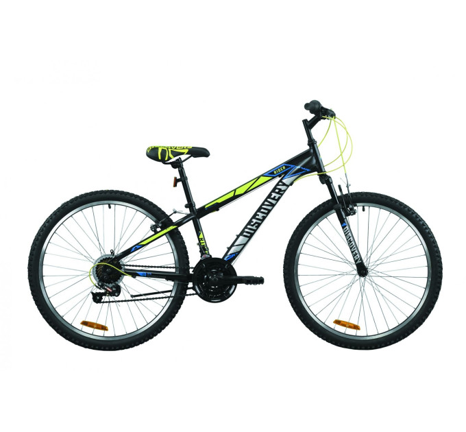 Велосипед 26" Discovery RIDER 2020 (черно-салатно-серый)