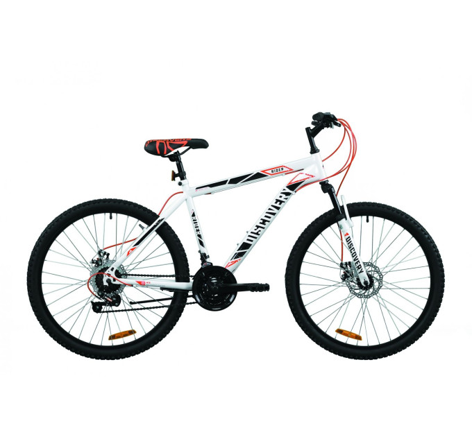 Велосипед 26" Discovery RIDER DD 2020 (бело-красный с серым)