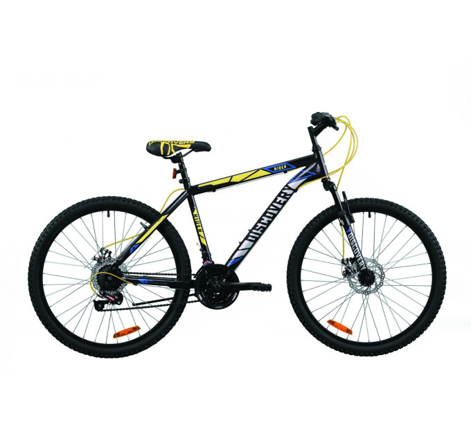 Велосипед 26" Discovery RIDER DD 2020 (черно-салатно-серый)
