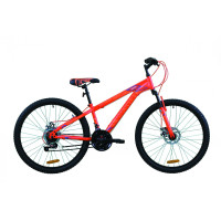 Велосипед 26" Discovery RIDER DD 2020 (красно-оранжевый с синим)