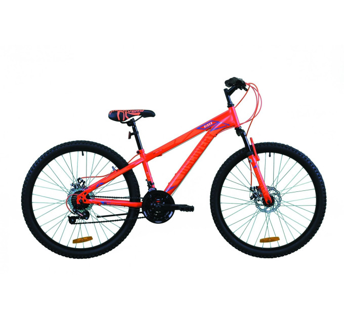 Велосипед 26" Discovery RIDER DD 2020 (червоно-жовтогарячий з синім)