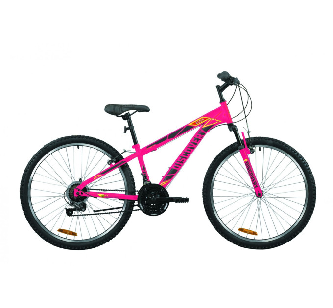 Велосипед 26" Discovery RIDER 2020 (малиново-чорний з жовтим)