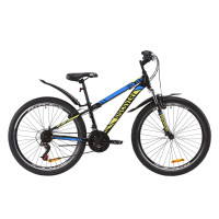 Велосипед 26" Discovery TREK 2020 (черно-зеленый с синим)