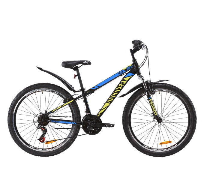 Велосипед 26" Discovery TREK 2020 (черно-зеленый с синим)