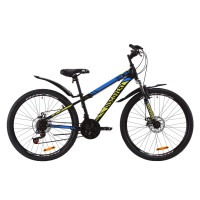 Велосипед 26" Discovery TREK DD 2020 (черно-зеленый с синим)
