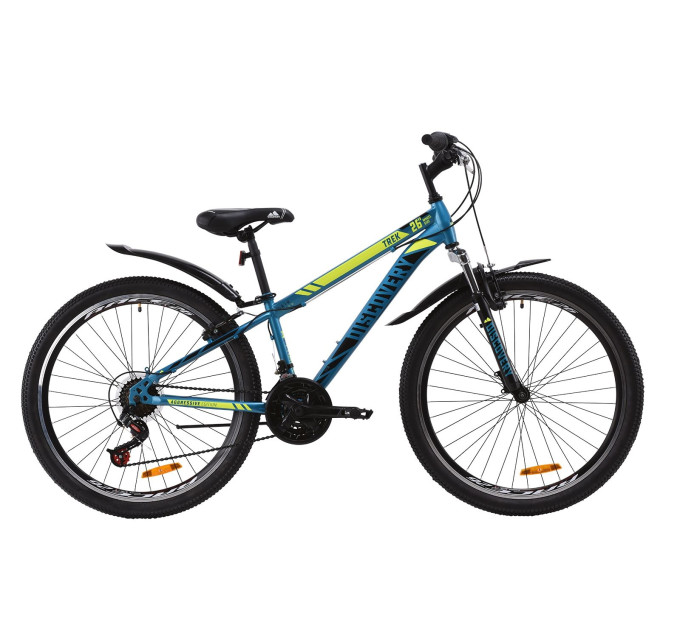 Велосипед 26" Discovery TREK 2020 (малахитовый с желтым)