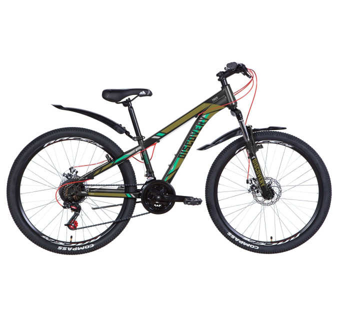Велосипед 26" Discovery TREK DD 2021 (черно-бирюзовый)