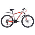 Велосипед 26" Discovery TREK DD 2021 (сіро-червоний)