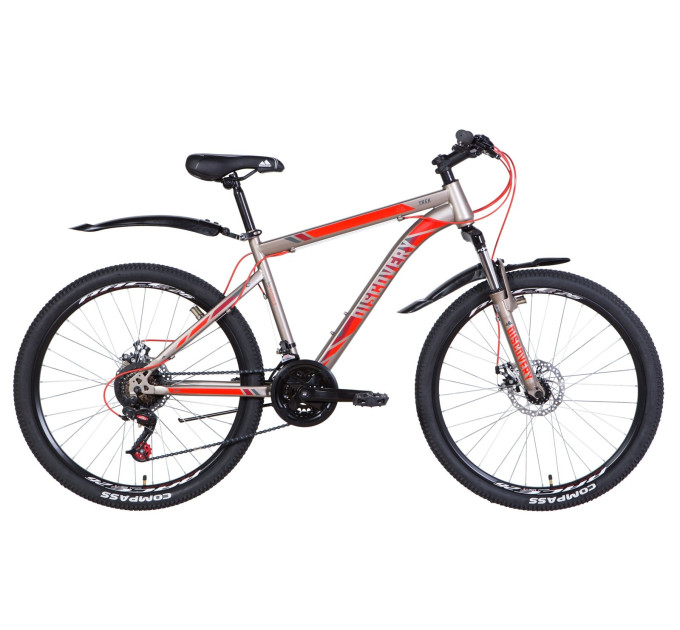 Велосипед 26" Discovery TREK DD 2021 (сіро-червоний)