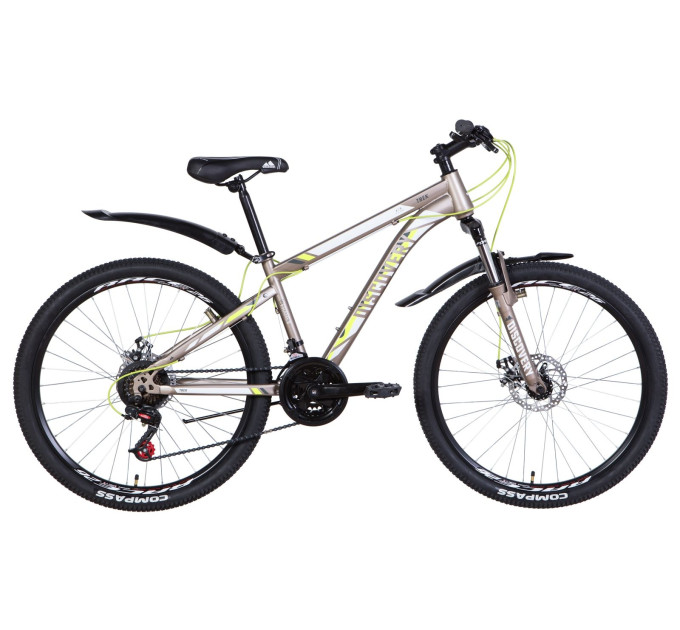 Велосипед 26" Discovery TREK DD 2021 (сірий із жовтим)