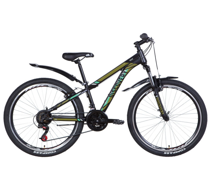 Велосипед 26" Discovery TREK 2021 (черно-бирюзовый)