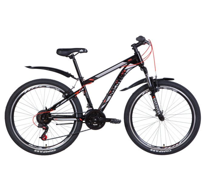 Велосипед 26" Discovery TREK 2021 (черно-красный)