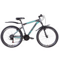 Велосипед 26" Discovery TREK 2021 (графитовый с бирюзовым)