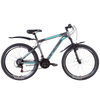 Велосипед 26" Discovery TREK 2021 (графитовый с бирюзовым)