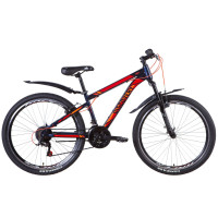 Велосипед 26" Discovery TREK 2021 (сине-оранжевый )