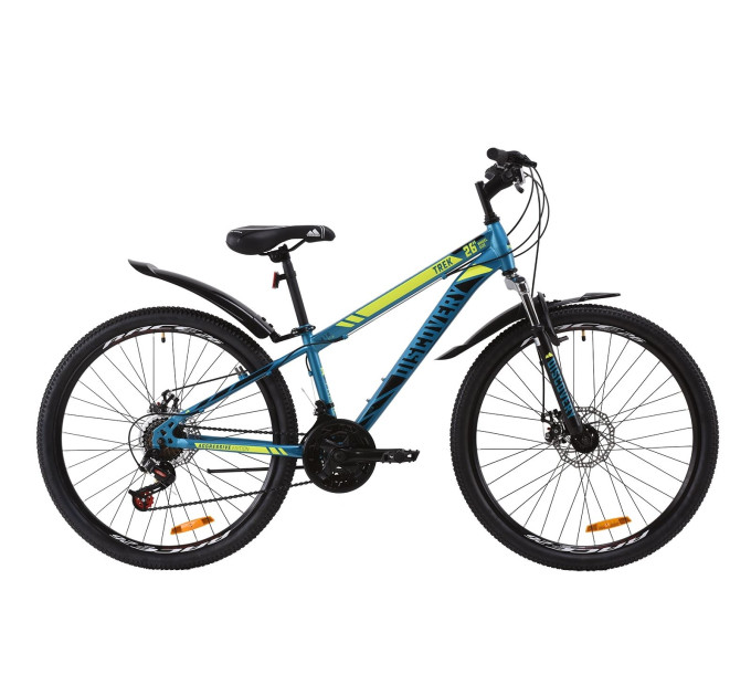 Велосипед 26" Discovery TREK DD 2020 (малахітовий з жовтим)