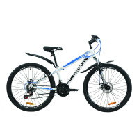 Велосипед 26" Discovery TREK DD 2020 (бело-черный с синим)