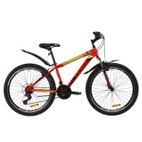 Велосипед 26" Discovery TREK 2020 (красно-черный с салатовым)