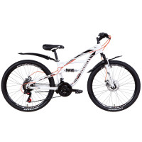 Велосипед 26" Discovery TRON 2021 (бело-черный с оранжевым )