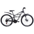 Велосипед 26" Discovery TRON 2021 (черно-белый)