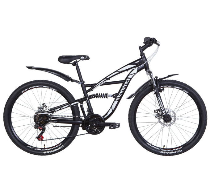 Велосипед 26" Discovery TRON 2021 (черно-белый)