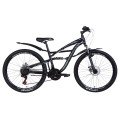 Велосипед 26" Discovery TRON 2021 (чорно-сірий з бірюзовим)